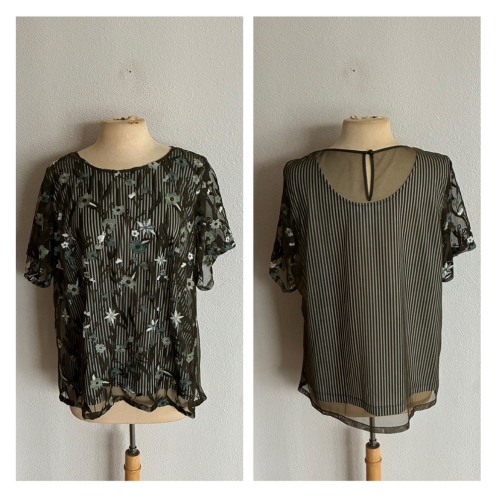 CJ Banks floral blouse